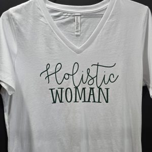 Holistic Woman V-Neck Tee in White